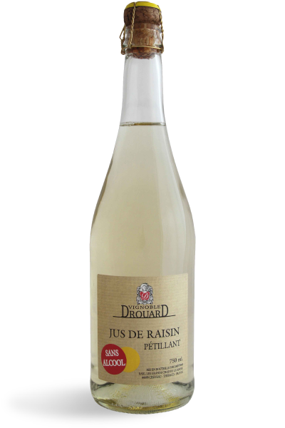 Jus de Raisin Pétillant sans alcool Blanc - Vignoble Drouard